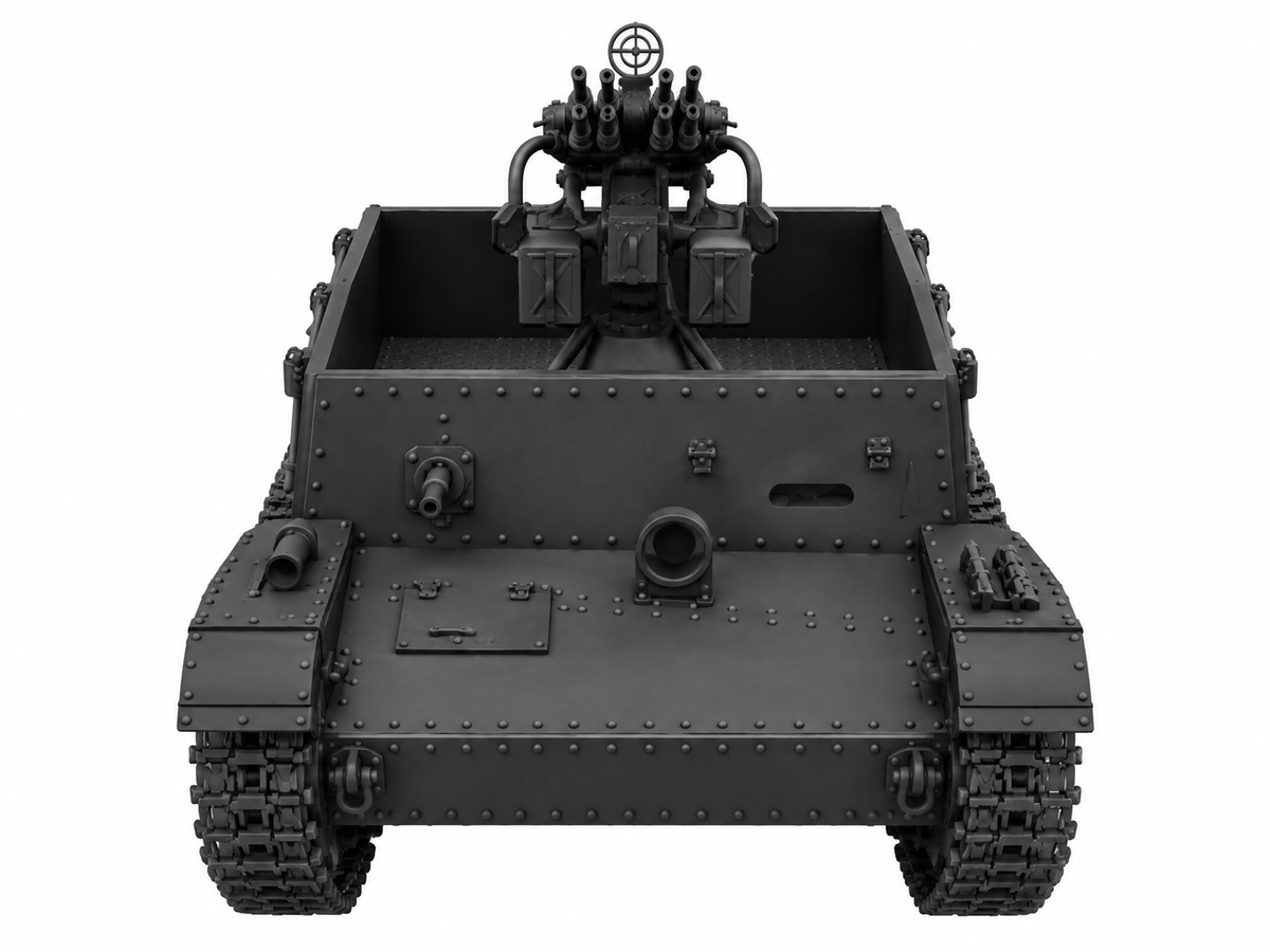 SSMODEL 1/72 1/144 SU6 with M4 Soviet ersatz AA-gun tank Resin Model Kit TSS0058 — detail view 5