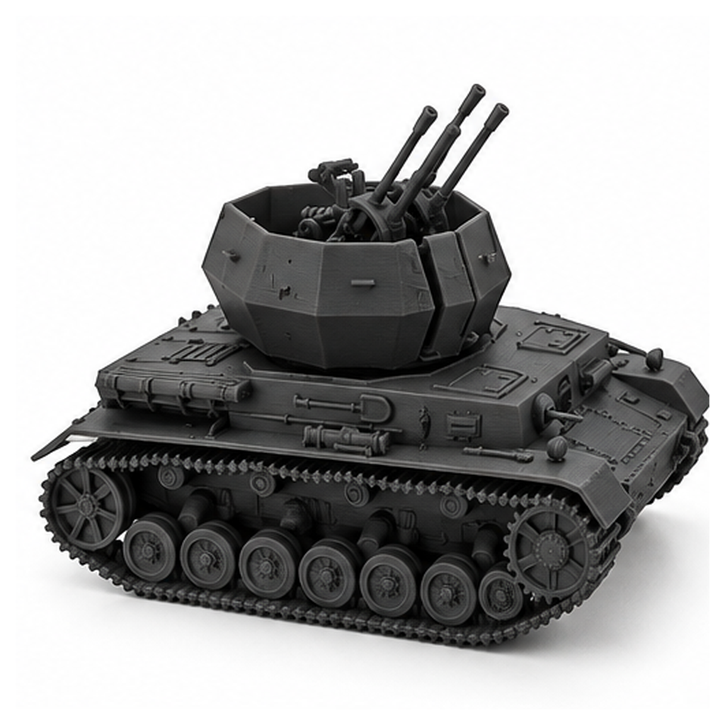 SSMODEL1/72 1/144 WWII Flakpanzer IV Wirbelwind 1 Gunner Resin Model Kit TSS1241 — detail view 3