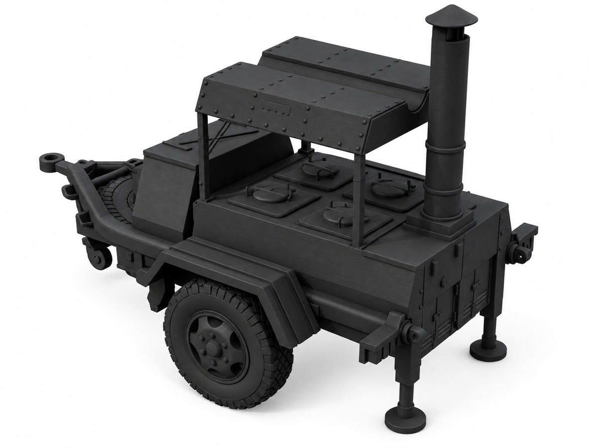 SSMODEL 1/72 1/144 KP130 Soviet Russian field kitchen Resin Model Kit TSS0287 — detail view 5
