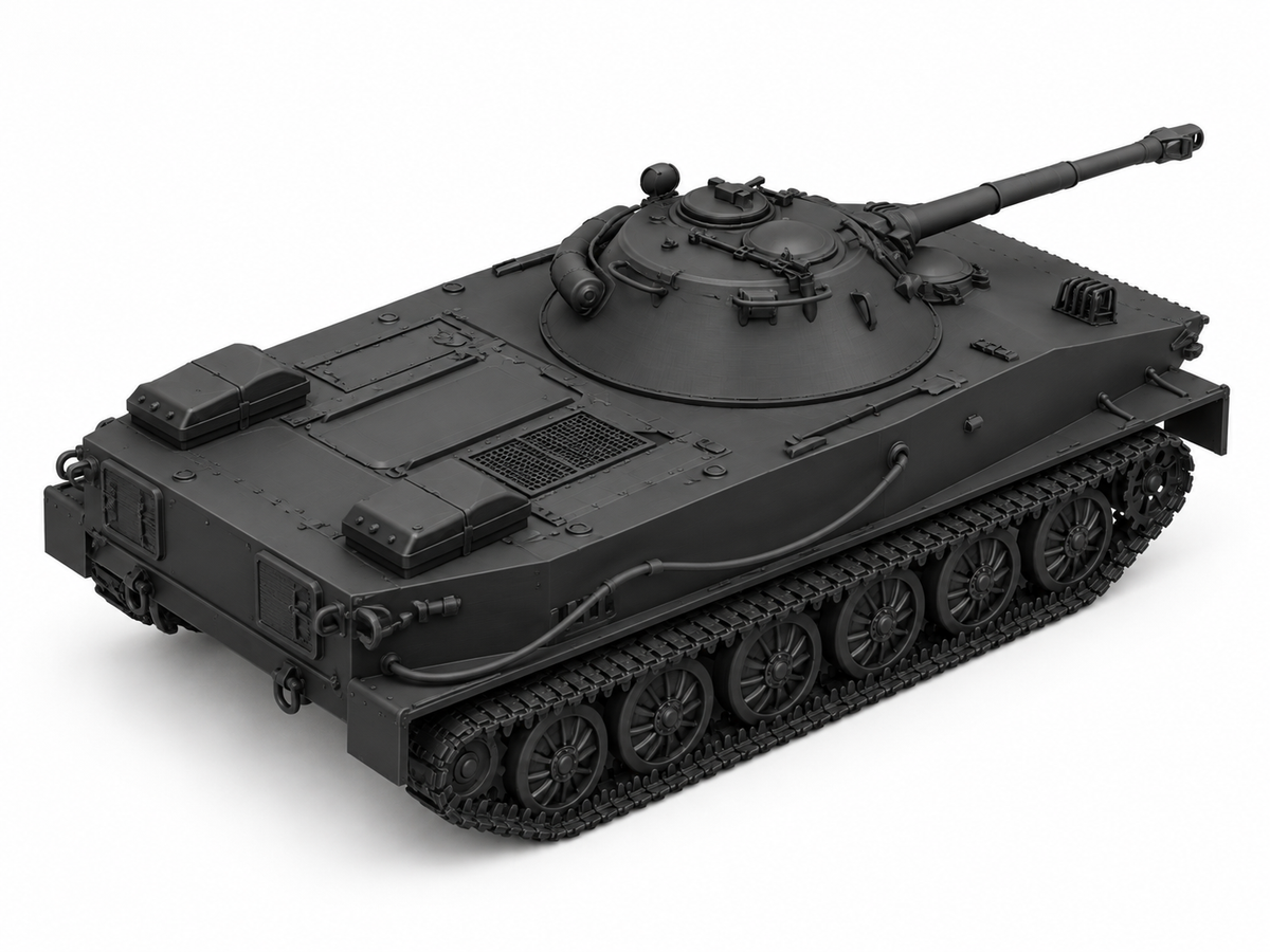 SSMODEL 1/72 1/144 PT-76 Soviet light amphibious tank Resin Model Kit TSS0294 — detail view 4