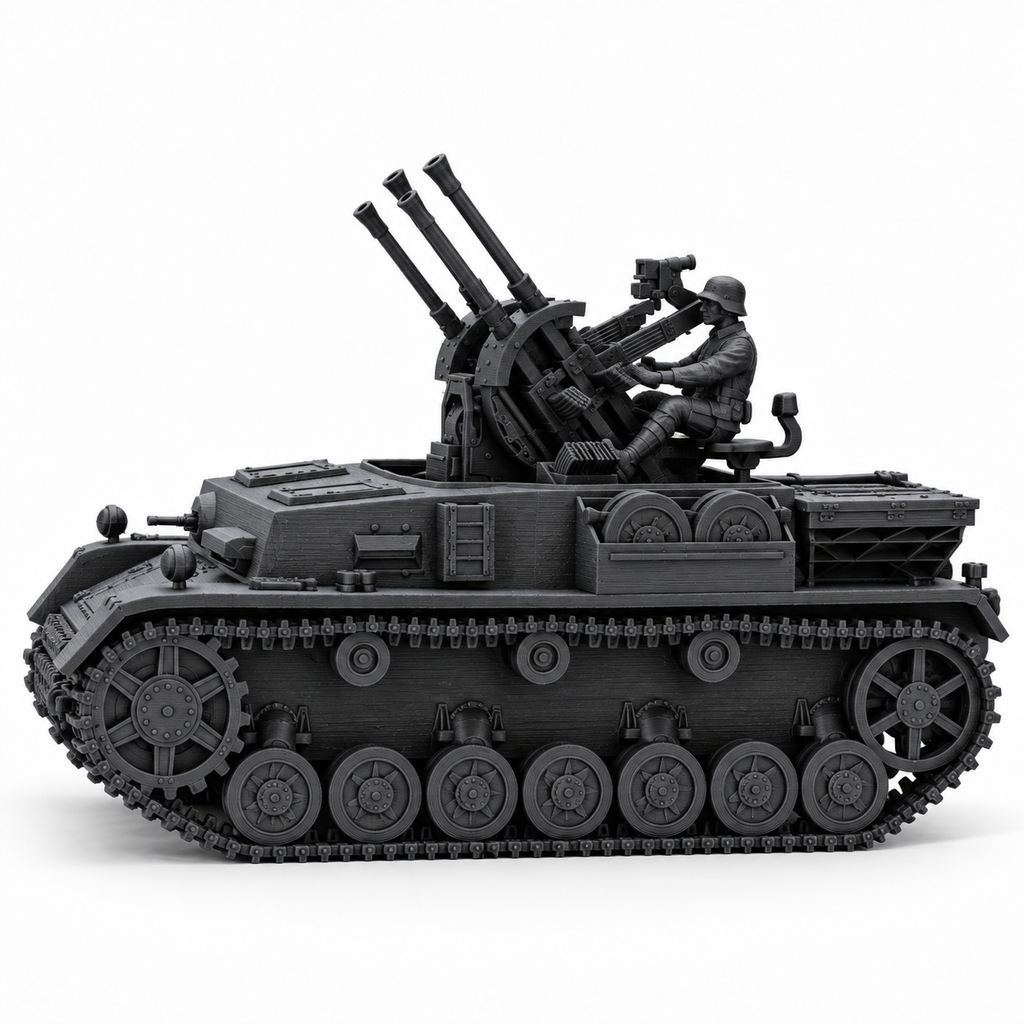 SSMODEL 1/72 1/144 WWII Flakpanzer IV Krause Field Modified Resin Model TSS0802