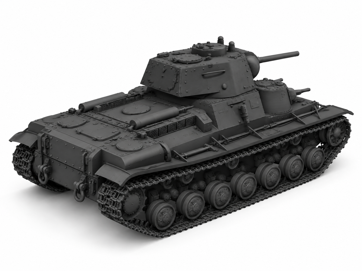 SSMODEL 1/72 1/144 KV35 Soviet fictional superheavy tank Resin MODEL KIT TSS0457 — detail view 4