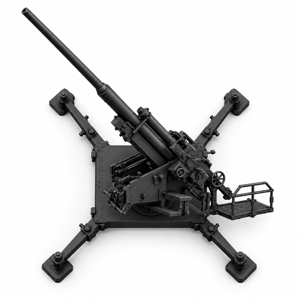 SSMODEL 1/72 1/144 Anti-Aircraft 12.8cm FlaK 40 on cross Resin MODEL KIT TSS1445