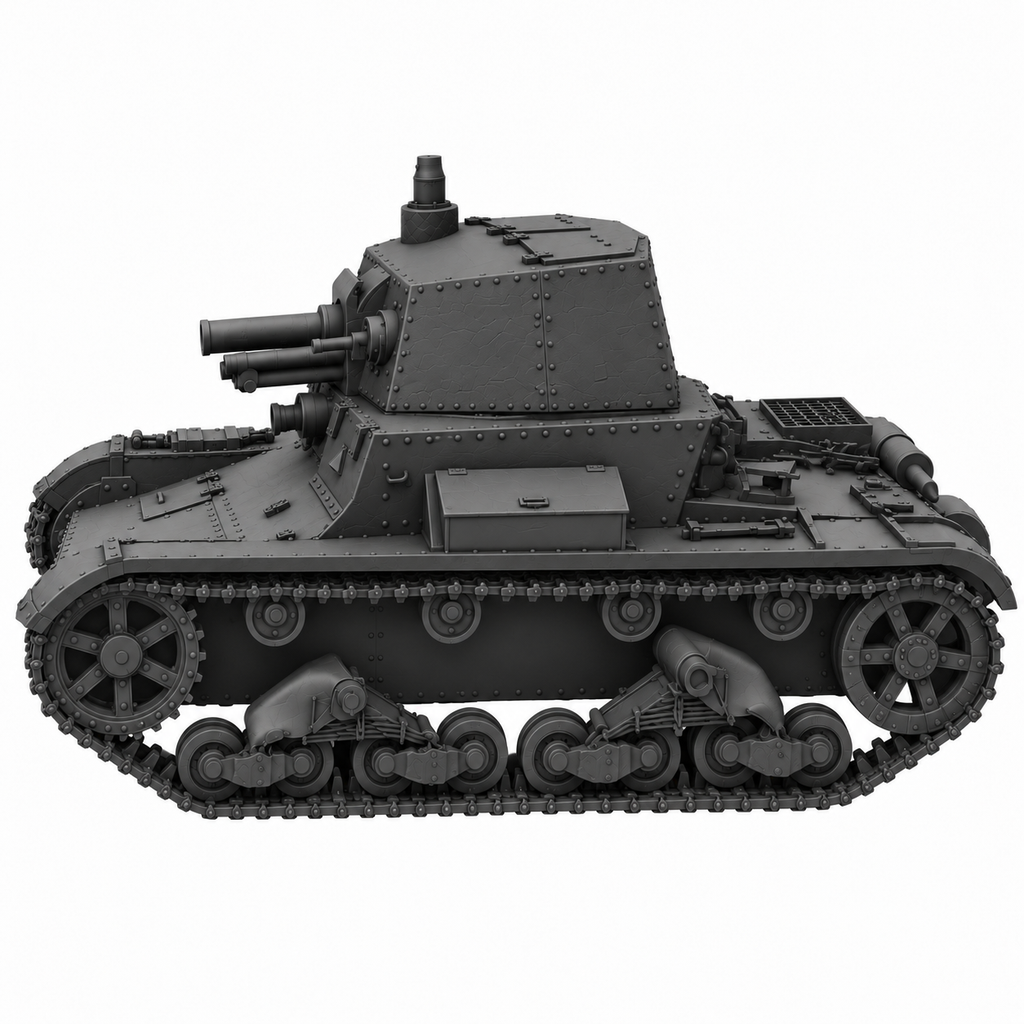 SSMODEL 1/72 1/144 Multi Scale T-26 with N.I. Dyrenkov turret Model Kit TSS0054