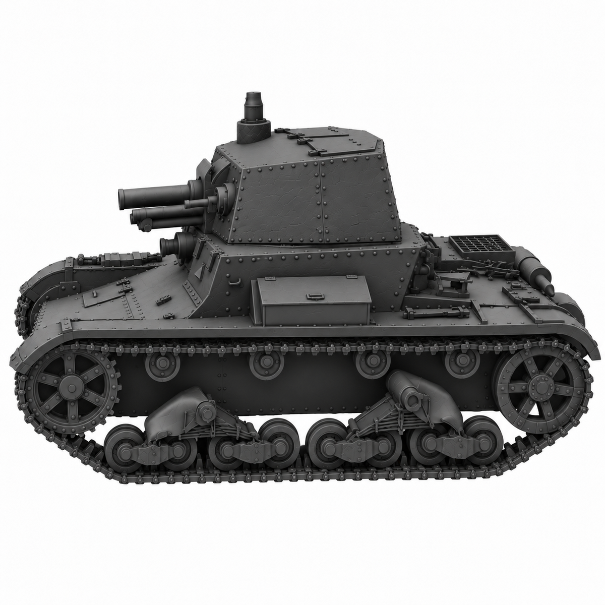 SSMODEL 1/72 1/144 Multi Scale T-26 with N.I. Dyrenkov turret Model Kit TSS0054 — detail view 2