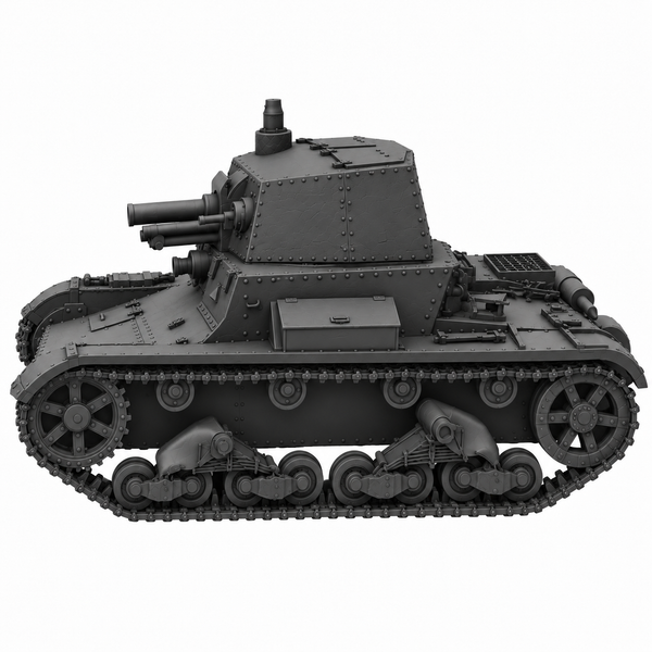 SSMODEL 1/72 1/144 Multi Scale T-26 with N.I. Dyrenkov turret Model Kit TSS0054