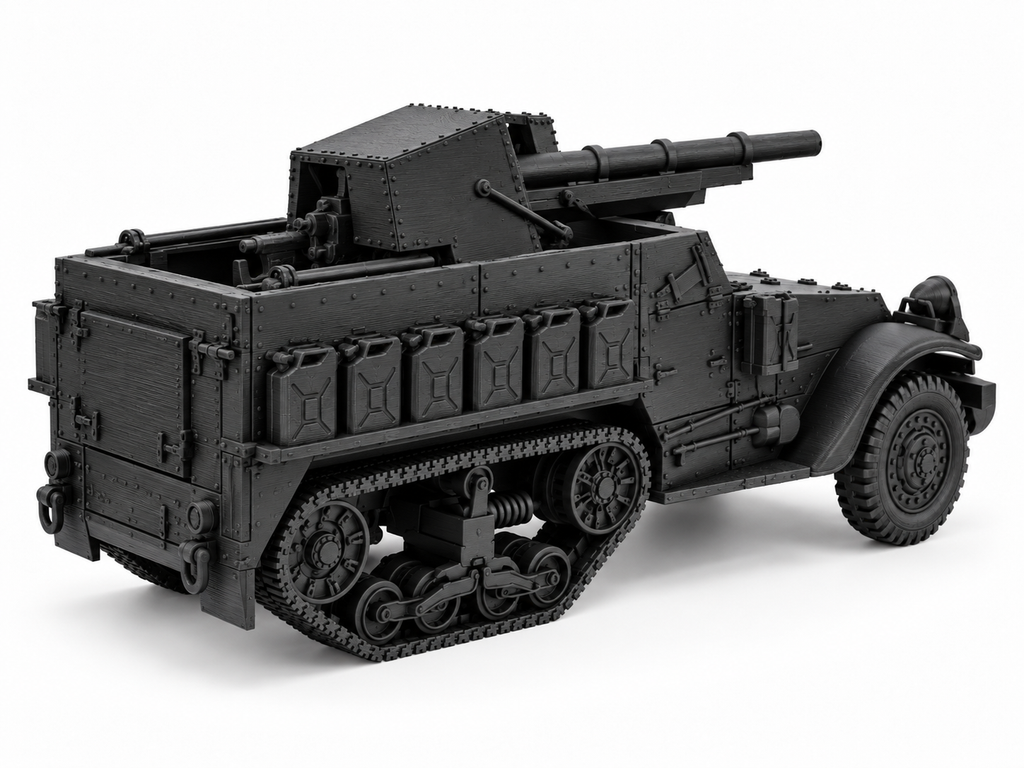 SSMODEL 1/72 1/144 Multi Scale WWII US M3 Half-track 75mm GMC Model Kit TSS0880