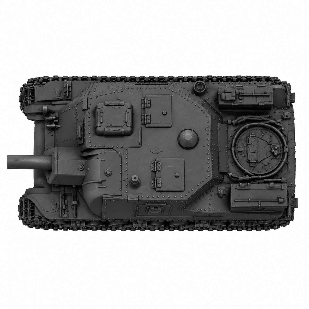 SSMODEL 1/72 1/144 Multi Scale SU-122i Tank Resin Model Kit TSS0527 — detail view 5