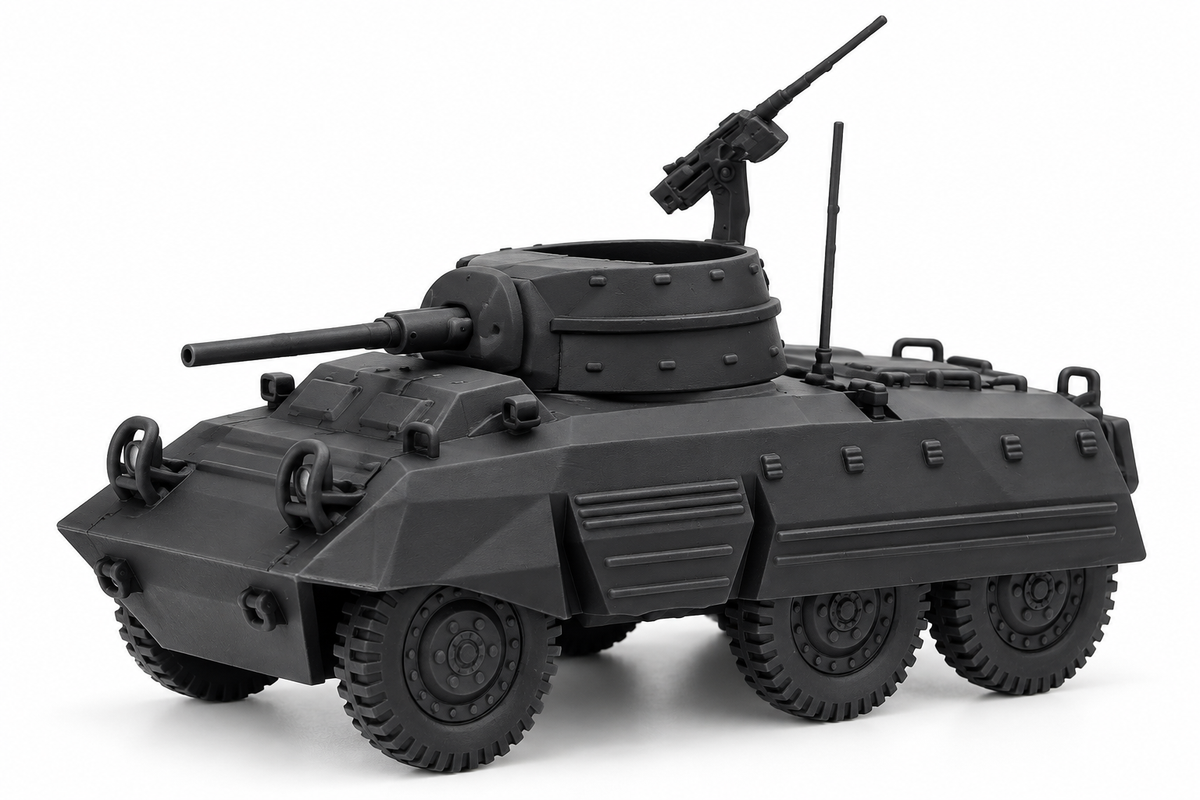 SSMODEL1/72 1/144 WWII US M8 Greyhound Armored Car D-Day Resin Model Kit TSS0889 — detail view 3