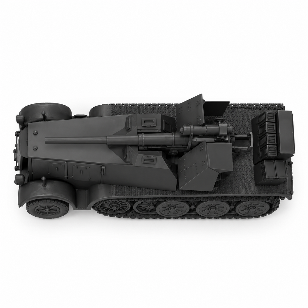SSMODEL 1/72 1/144 Half-track Sd.Kfz.8 8.8cm Flak 18 Sf. Resin MODEL KIT TSS1531