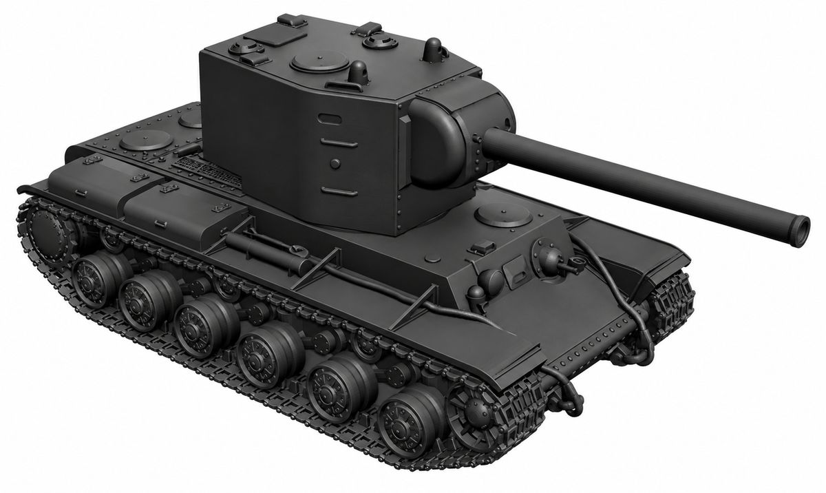 SSMODEL 1/72 1/144 Multi Scale KV-2 ZiS-6 Soviet experimental tank MODEL TSS0138 — detail view 7