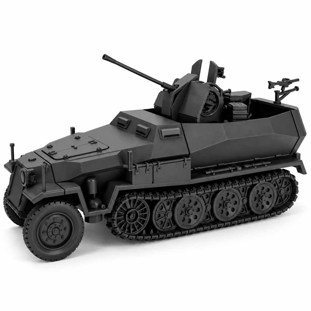 SSMODEL 1/72 1/144 Sd.Kfz.251/17 Ausf.C with 2cm Flak 38 Resin MODEL KIT TSS1526