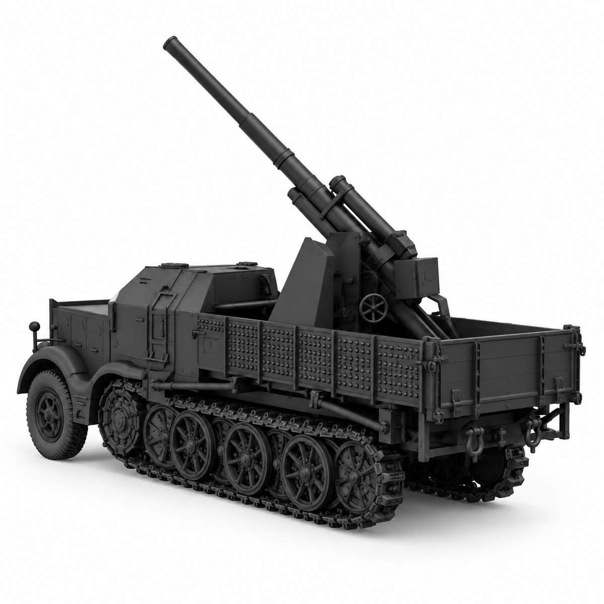SSMODEL 1/72 1/144 Multi Scale 8.8cm Flak 18 Sfl Sd.Kfz.9 18t Resin KIT TSS1442 — detail view 2
