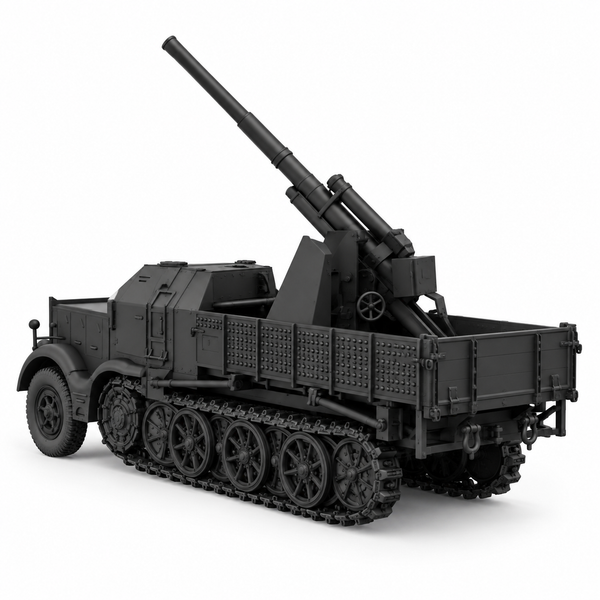 SSMODEL 1/72 1/144 Multi Scale 8.8cm Flak 18 Sfl Sd.Kfz.9 18t Resin KIT TSS1442