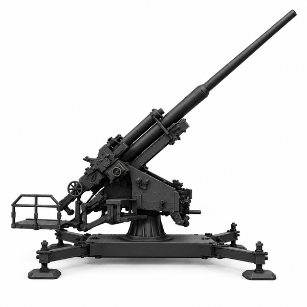 SSMODEL 1/72 1/144 Anti-Aircraft 12.8cm FlaK 40 on cross Resin MODEL KIT TSS1445