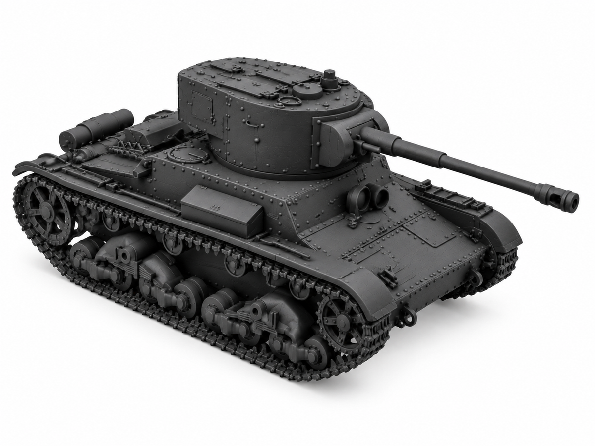 SSMODEL 1/72 1/144 Multi Scale T-26 mod. 1933 Soviet tank Resin MODEL TSS0568 — detail view 3