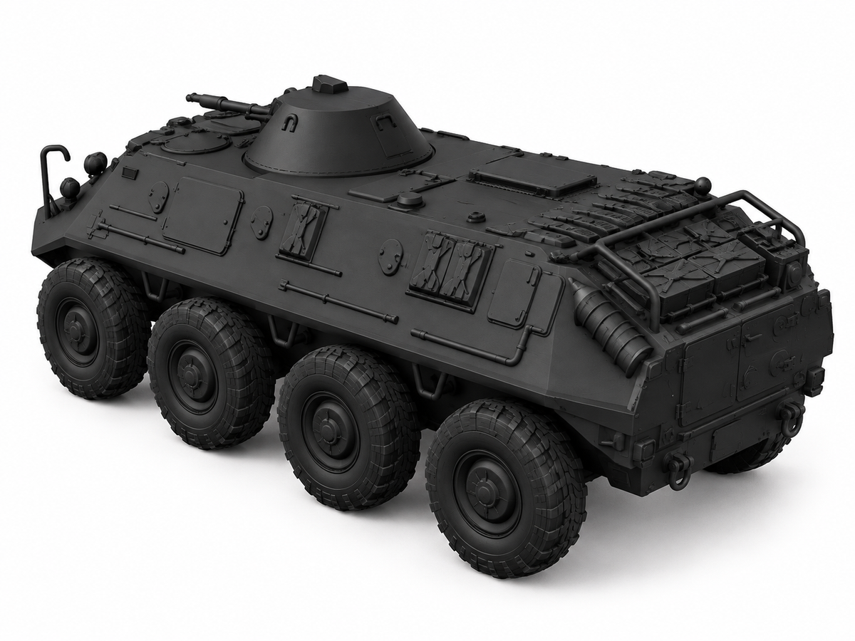 SSMODEL 1/72 1/144Multi Scale BTR-60PB Soviet coldwar APC tank Model Kit TSS0291 — detail view 3