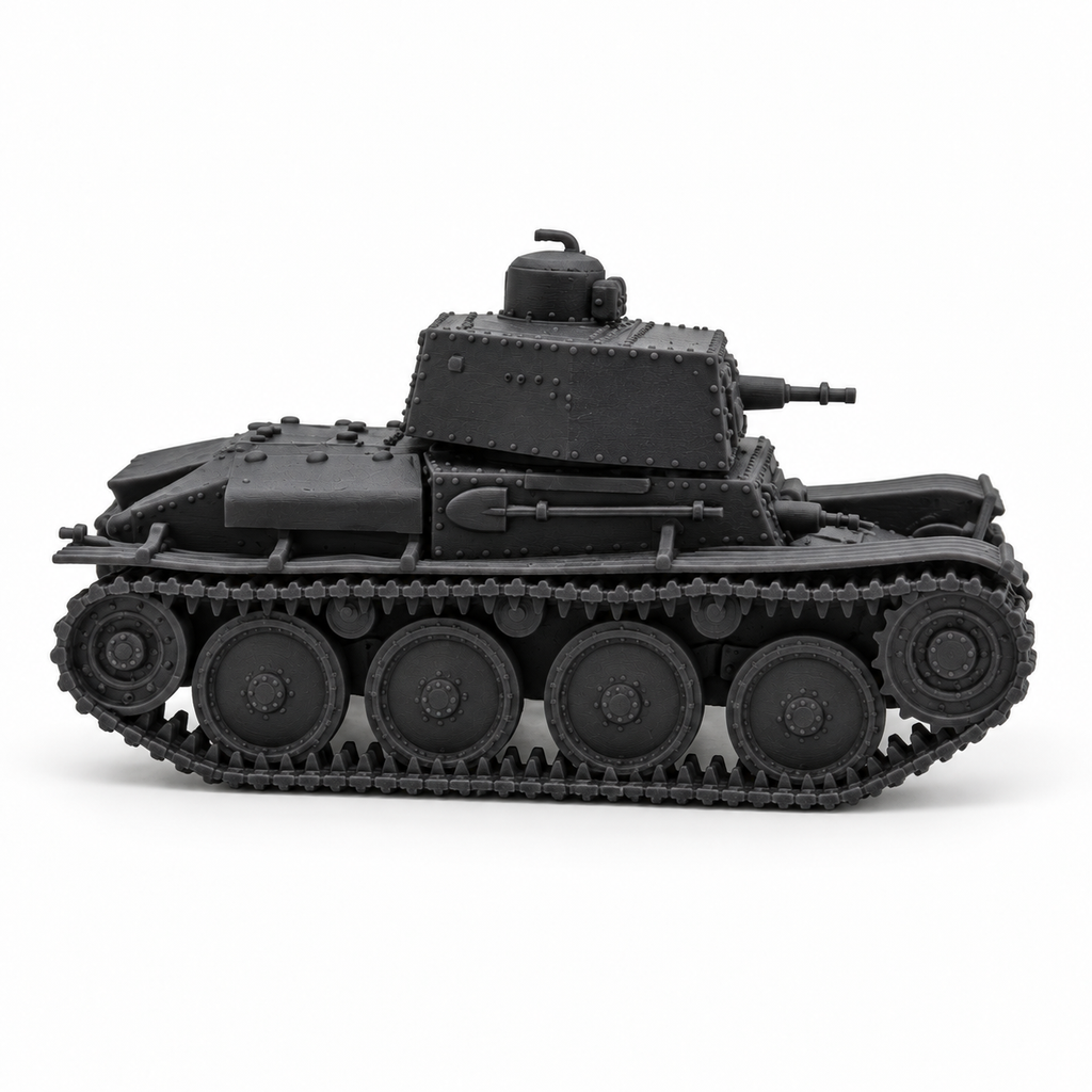 SSMODEL 1/72 1/144 Multi-Scale LT vz.40 Light Tank Command & 37mm Model TSS1285