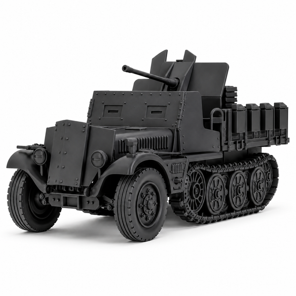 SSMODEL 1/72 1/144 Sd.Kfz.10/5 with armor and 2cm Flak38 Resin MODEL KIT TSS1523