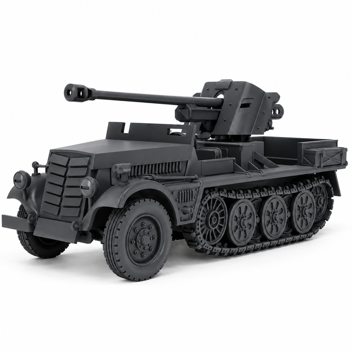 SSMODEL 1/72 1/144 Sd.Kfz.10/5 5cm PAK 38 Half-track Resin MODEL KIT TSS0925 — detail view 16