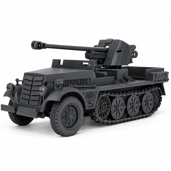 SSMODEL 1/72 1/144 Sd.Kfz.10/5 5cm PAK 38 Half-track Resin MODEL KIT TSS0925