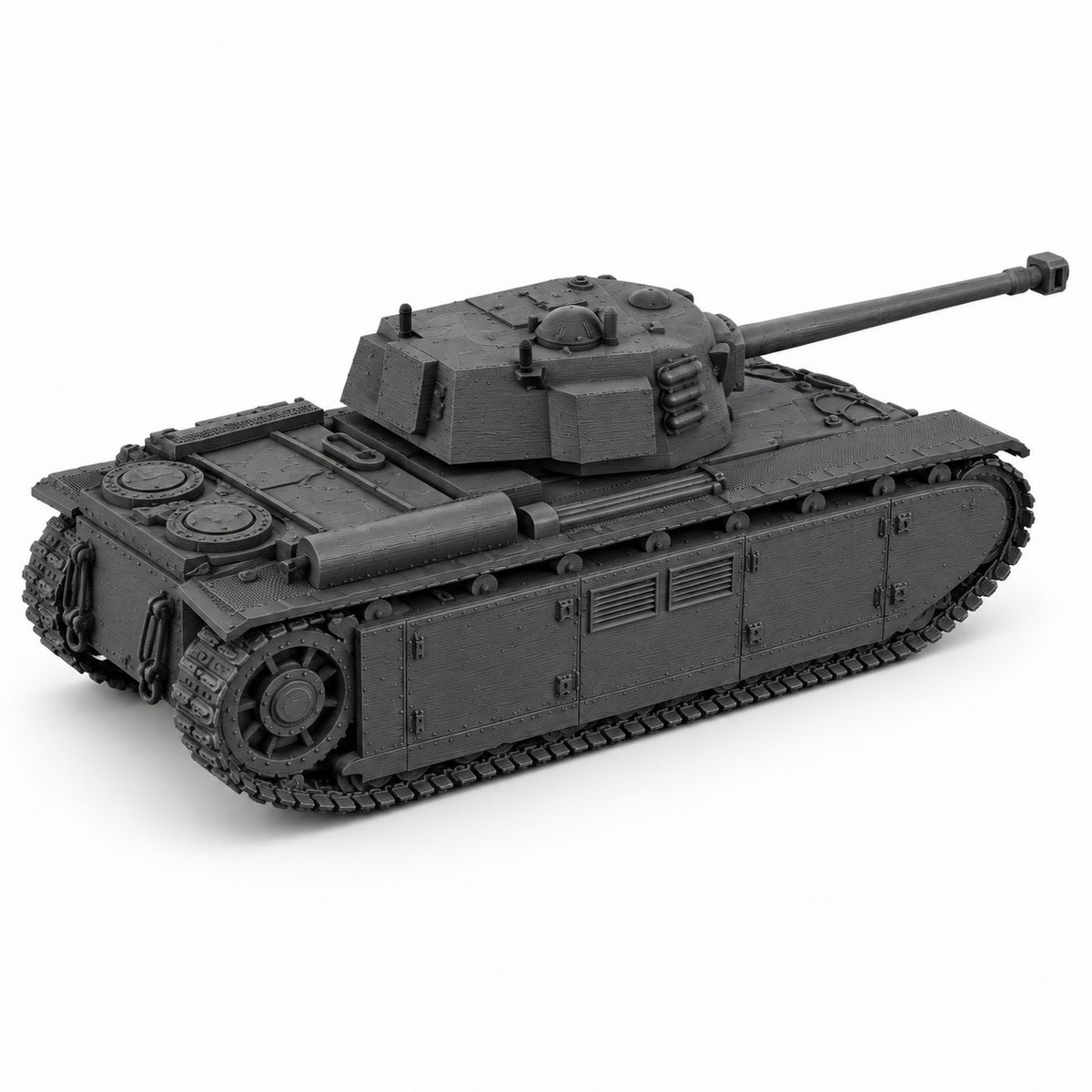 SSMODEL 1/72 1/144 FCM F44 French fictional superheavy tank MODEL kit TSS0472 — detail view 13