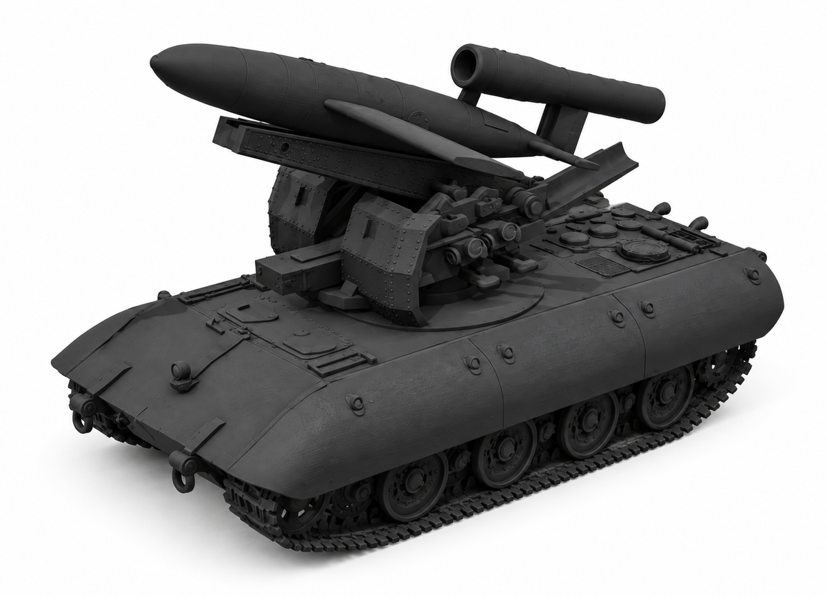 SSMODEL 1/72 1/144 V-1 auf E-100 German missile launcher Tank MODEL kit TSS0335 — detail view 12