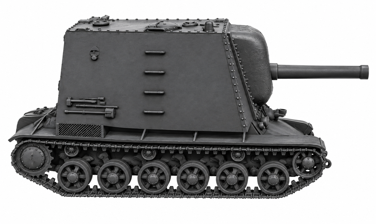 SSMODEL 1/72 1/144 Multi Scale U-19 Soviet experimental tank MODEL kit TSS0114 — detail view 3
