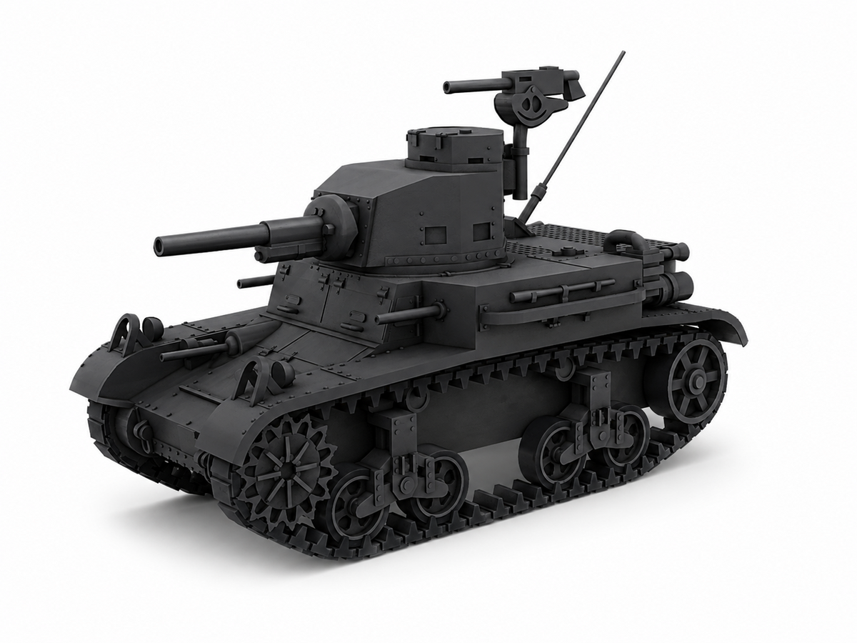 SSMODEL 1/72 1/144 Multi Scale Light Tank M2A4 US WW2 Tank MODEL kit TSS1301 — scale model kit