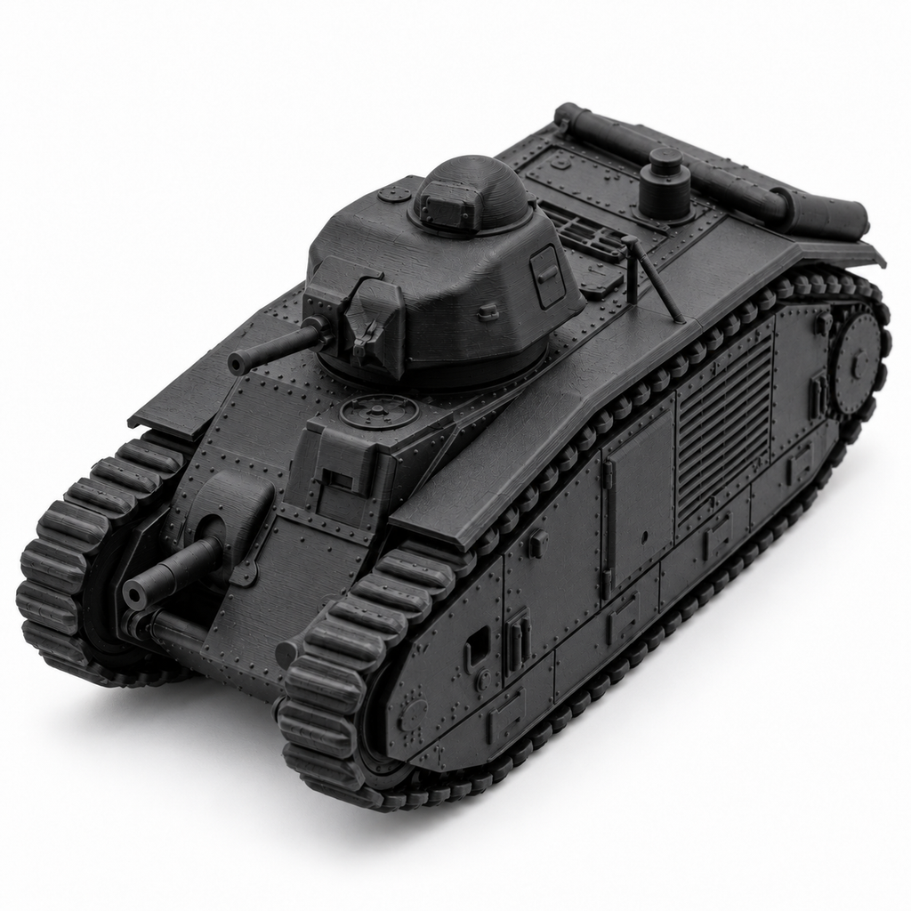 SSMODEL 1/72 1/144 WWII French Char B1 bis Heavy Tank Resin Model Kit TSS1248