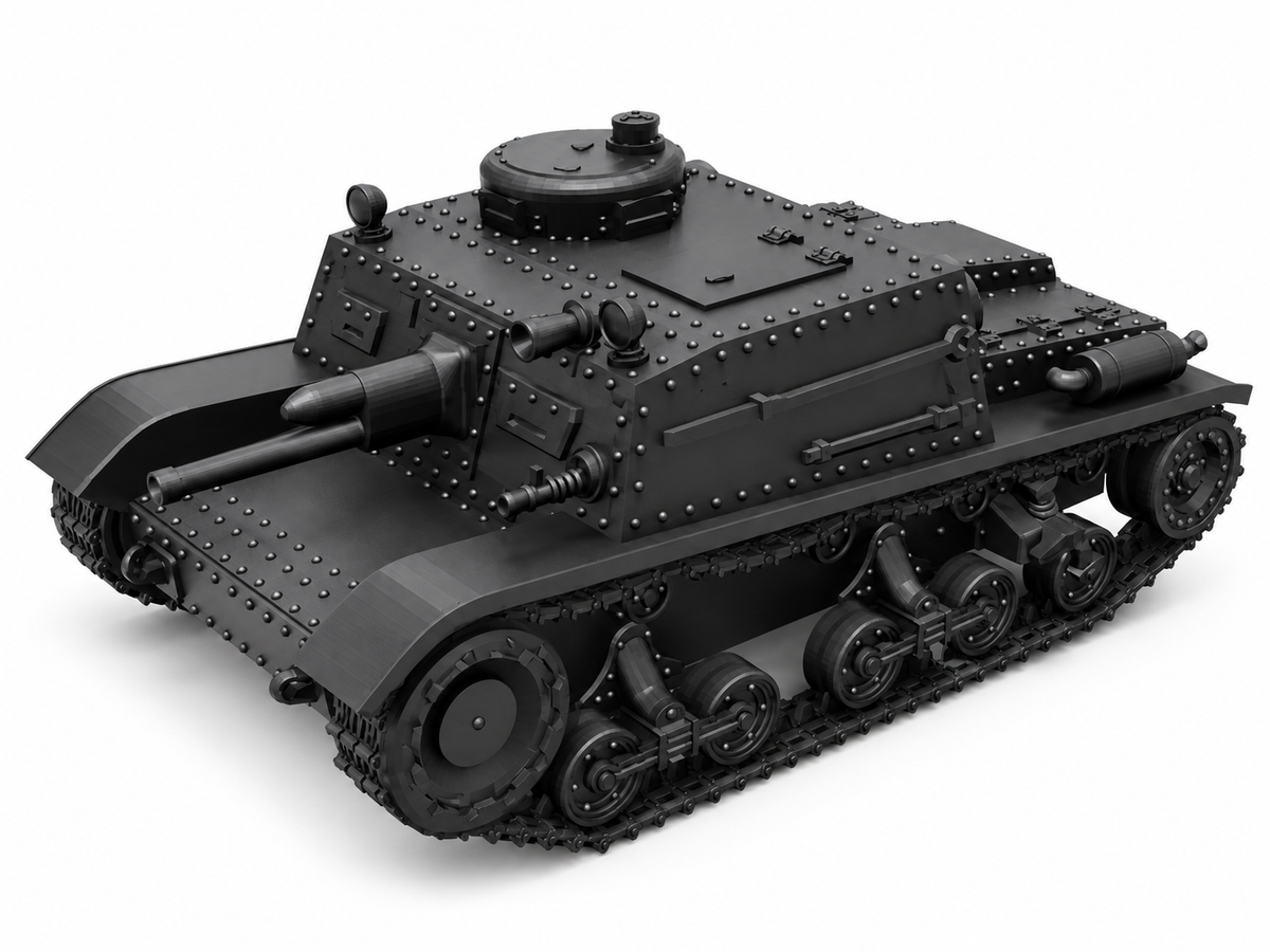 SSMODEL 1/72 1/144 Multi Scale T-23 tank Resin Model Kit TSS0276 — detail view 18
