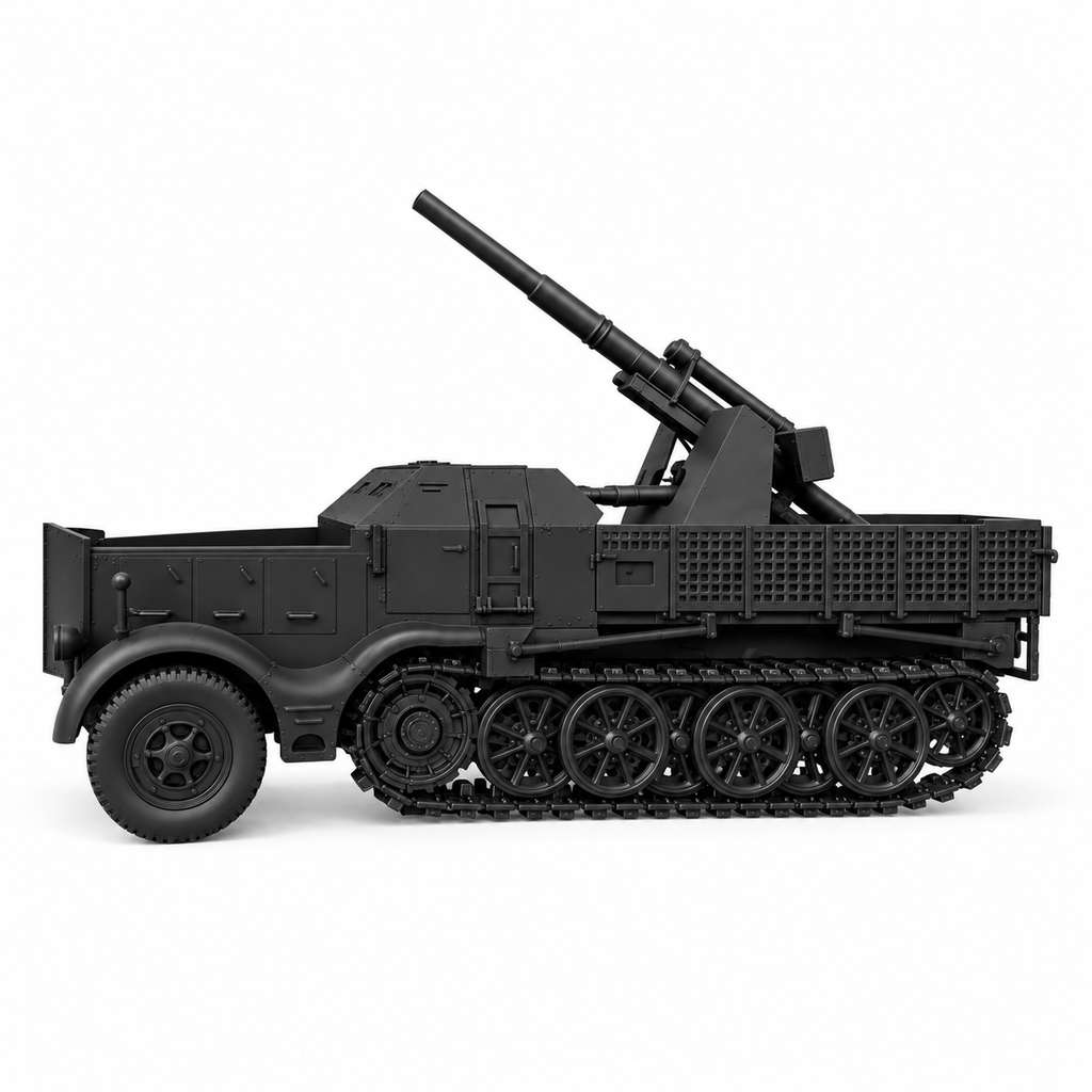 SSMODEL 1/72 1/144 8.8cm Flak18 Sfl auf Zugkraftwagen 18t Resin MODEL TSS0947