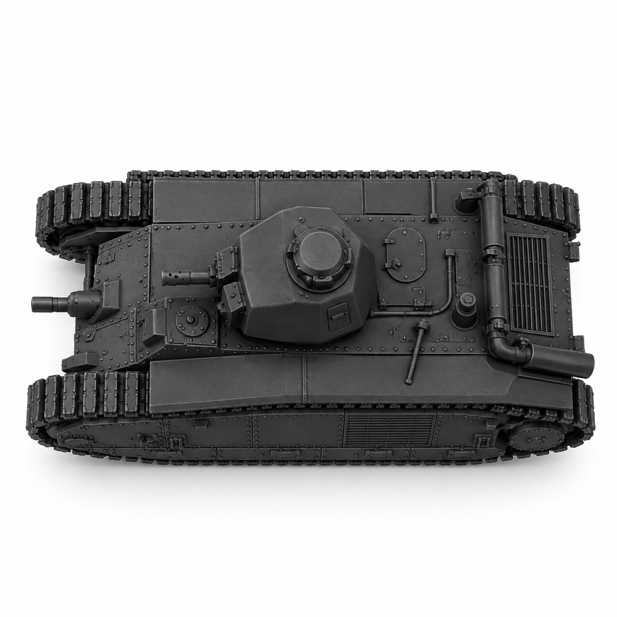 SSMODEL 1/72 1/144 Multi Scale Heavy Tank Char B1 bis France Resin MODEL TSS0793 — detail view 5