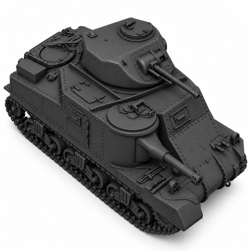 SSMODEL 1/72 1/144 Multi-Scale M3 Grant Medium Tank Resin MODEL KIT TSS0221
