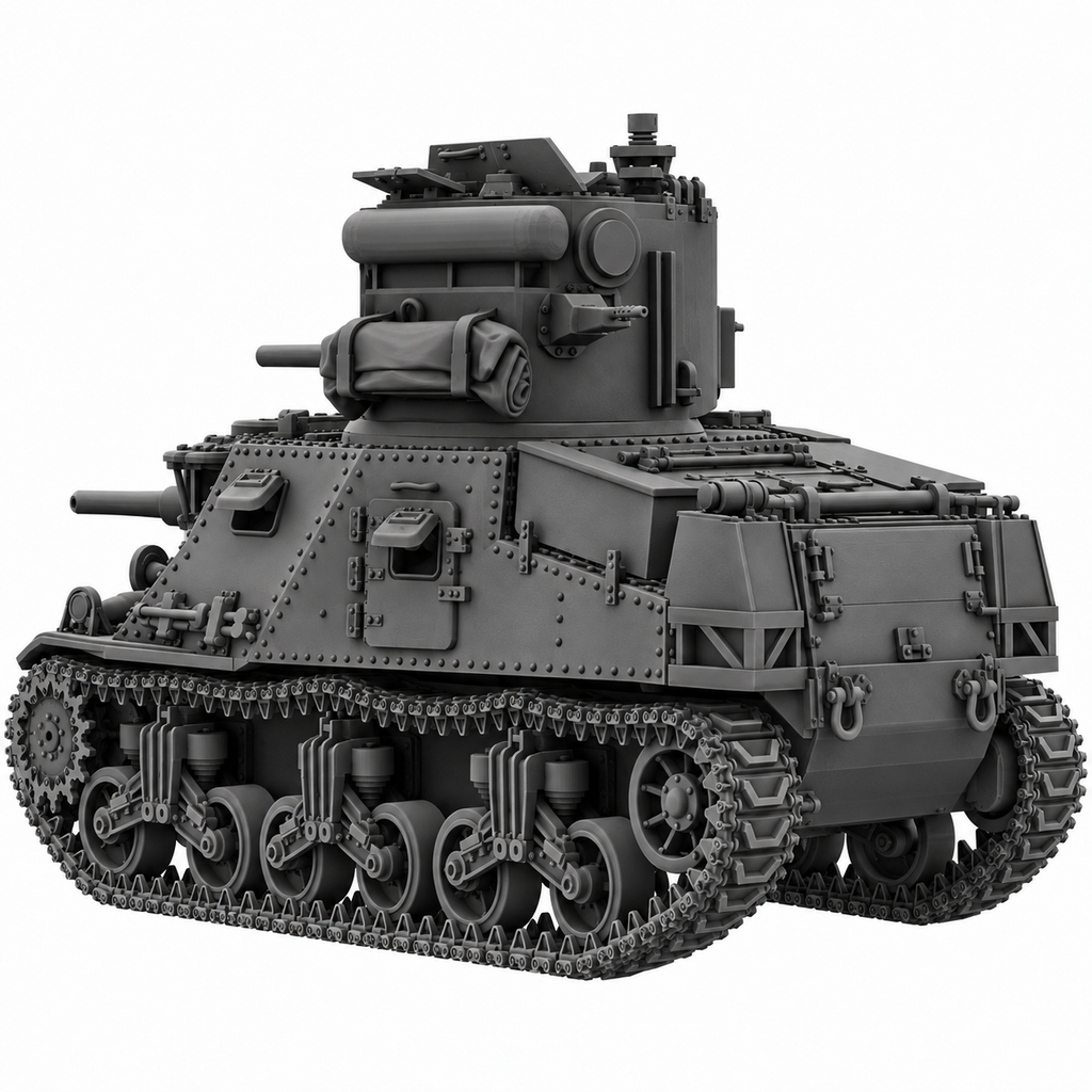 SSMODEL 1/72 1/144 WW2 M3 Grant CDL Canal Defence Light Resin Model Kit TSS0882