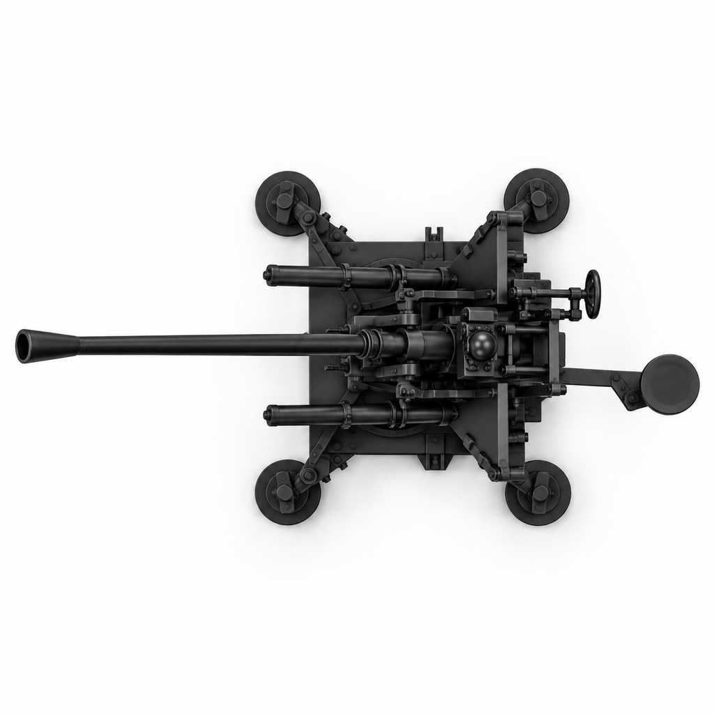 SSMODEL 1/72 1/144 A-gun 3.7cm Flak 36 on cross Gunner Resin MODEL KIT TSS1449