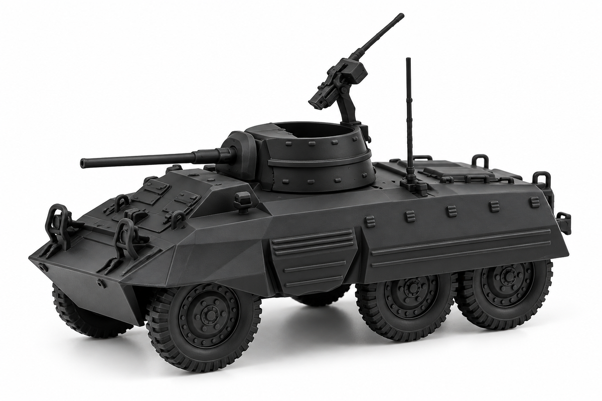 SSMODEL1/72 1/144 WWII US M8 Greyhound Armored Car D-Day Resin Model Kit TSS0889 — detail view 2