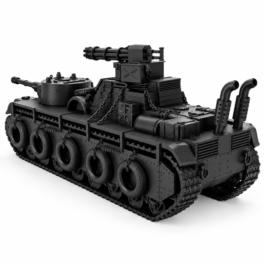 SSMODEL 1/72 1/144 WW2 Cyberpunk T-35 Tank & Kubelwagen Set Resin Model TSS1250