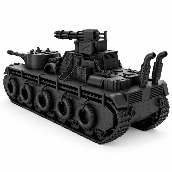 SSMODEL 1/72 1/144 WW2 Cyberpunk T-35 Tank & Kubelwagen Set Resin Model TSS1250