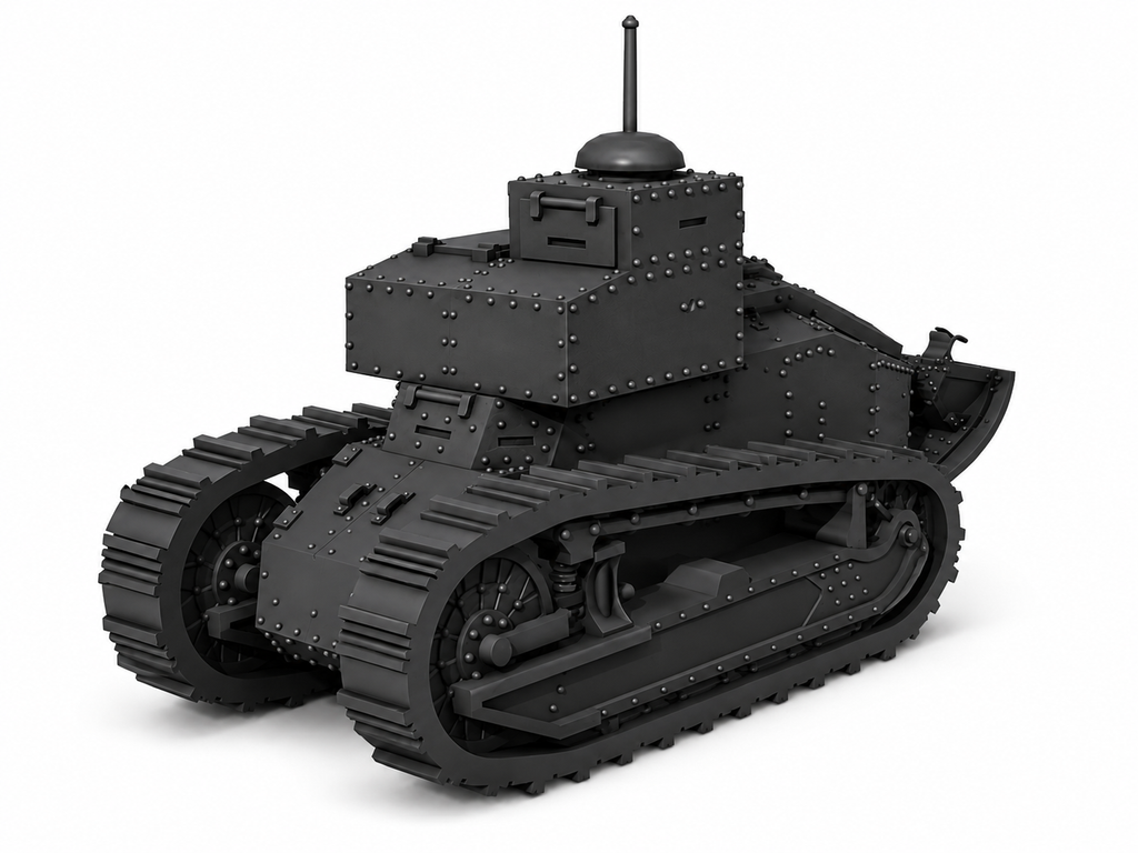 SSMODEL 1/72 1/144 Multi Scale Renault FT TSF France WW1 Tank MODEL kit TSS0624