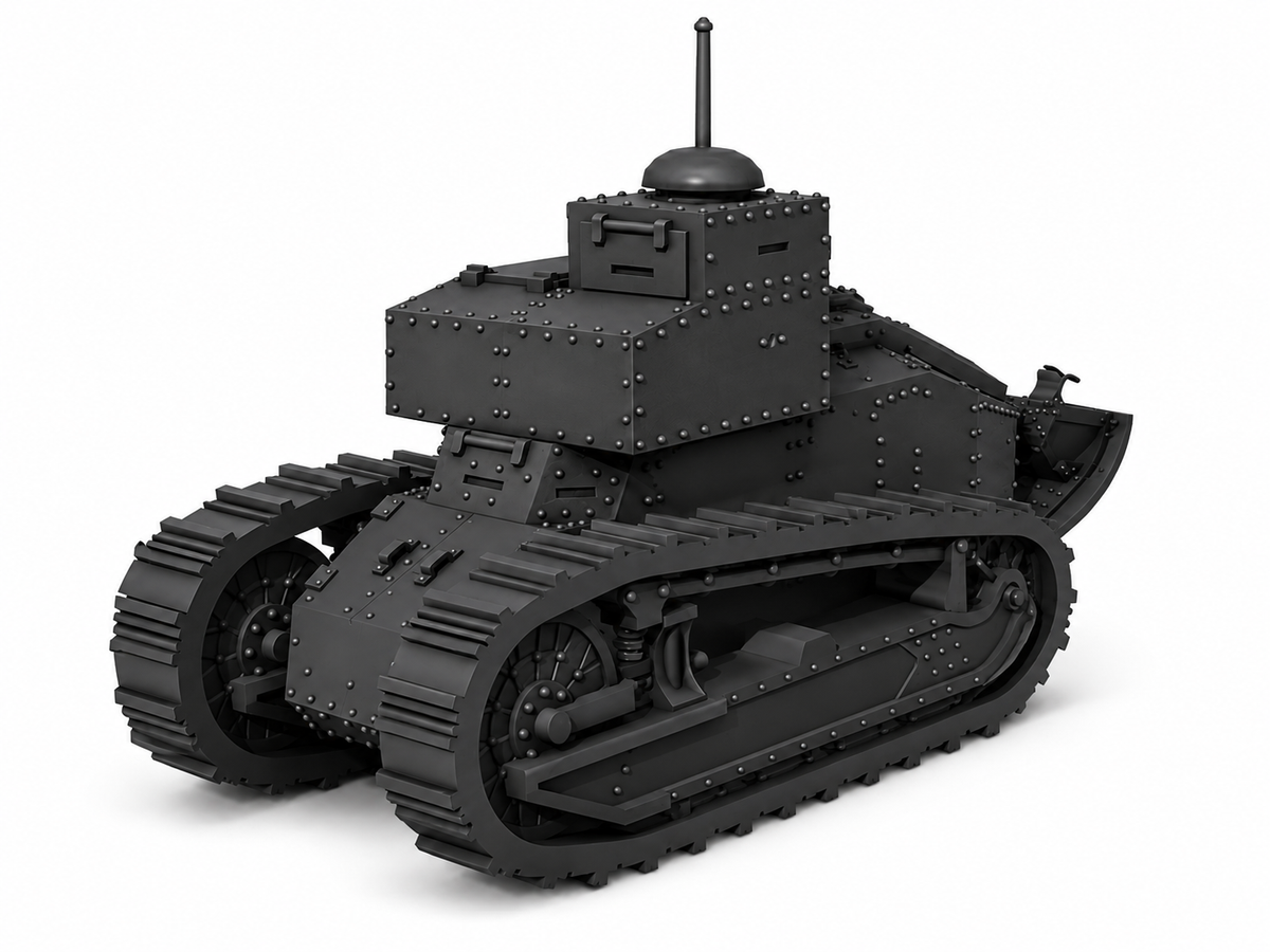 SSMODEL 1/72 1/144 Multi Scale Renault FT TSF France WW1 Tank MODEL kit TSS0624 — detail view 4