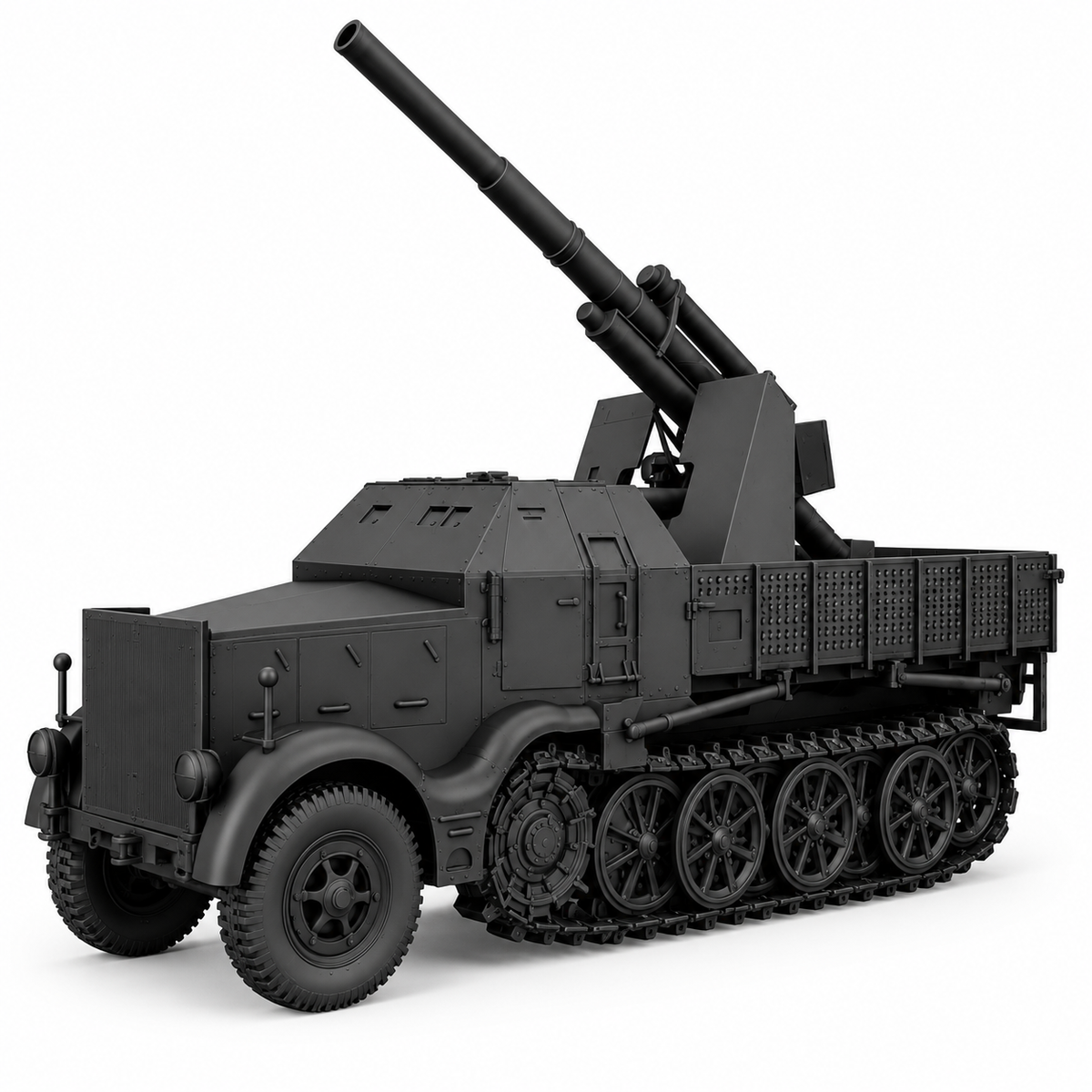 SSMODEL 1/72 1/144 Multi Scale 8.8cm Flak 18 Sfl Sd.Kfz.9 18t Resin KIT TSS1442 — detail view 17