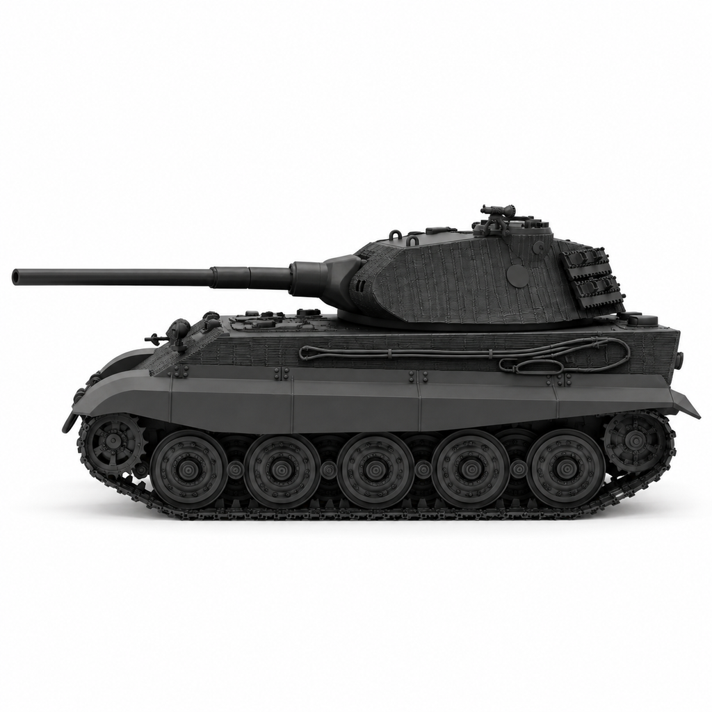 SSMODEL 1/72 1/144 Tiger II Ausf.B Zimmerit Henschel turret Resin MODEL TSS0988