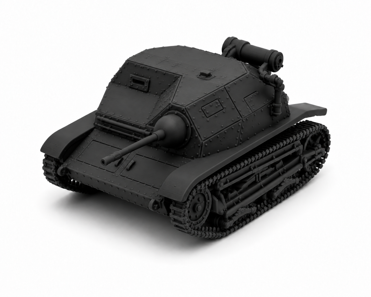 SSMODEL 1/72 1/144 Multi Scale with 2 optional machine guns Tank MODEL TSS1382 — detail view 4