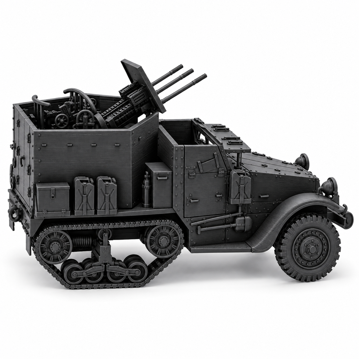 SSMODEL1/72 1/144 Multi Scale WWII US M15A1 Half-track CGMC AA Model Kit TSS0874 — detail view 13