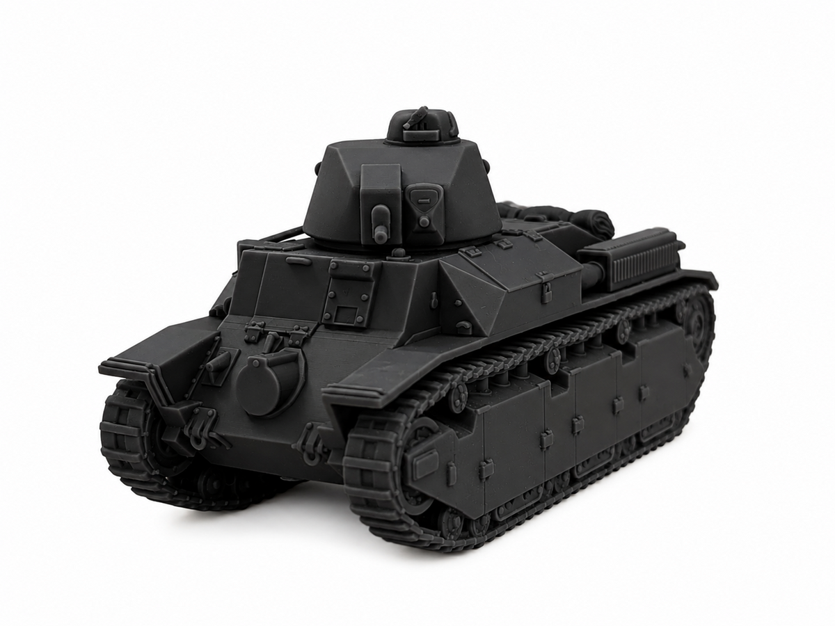 SSMODEL 1/72 1/144 Multi Scale Medium Renault D2 France WW2 Tank MODEL TSS1314 — detail view 11