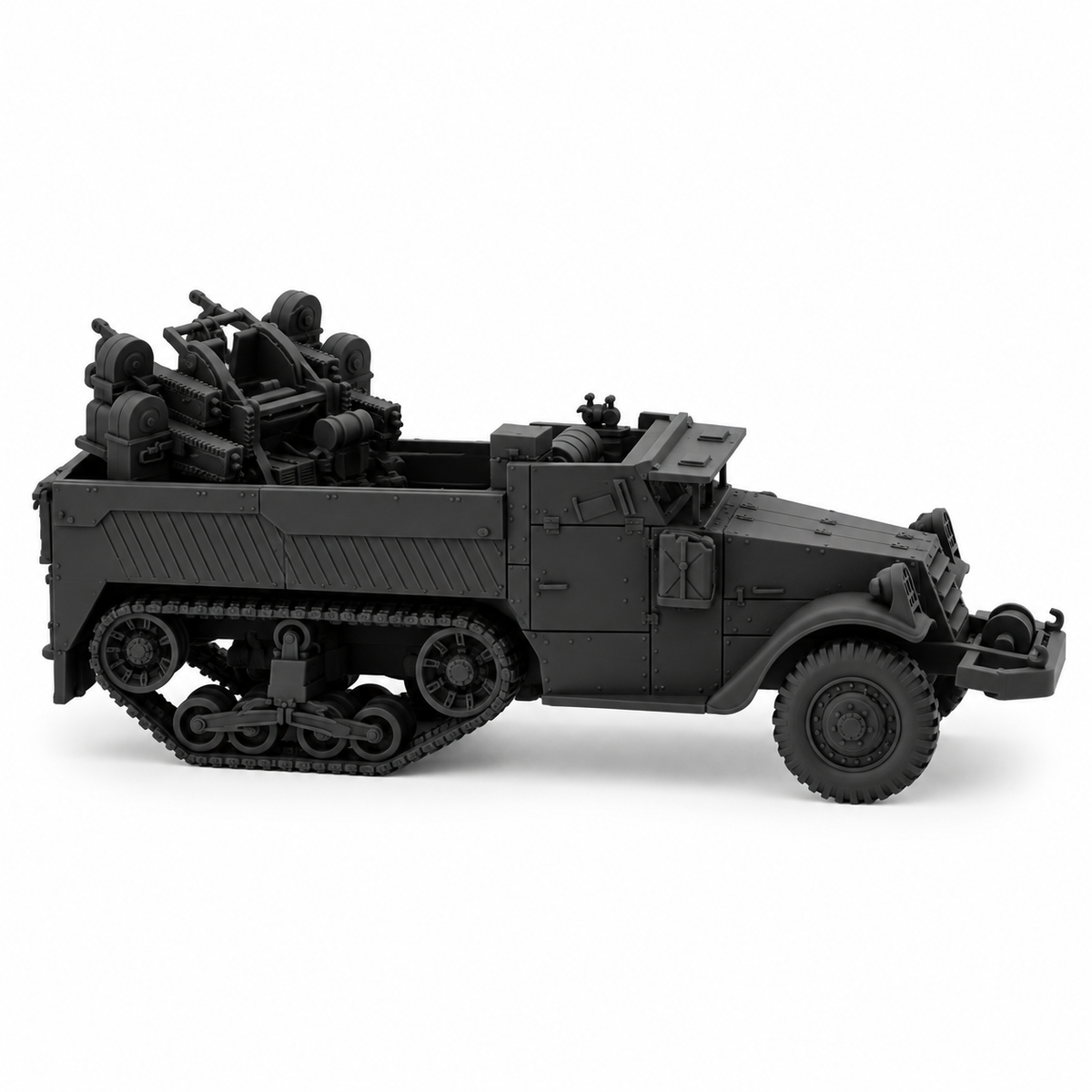 SSMODEL1/72 1/144 Multi Scale WWII US M3 Half-track Quad 50 AA Model Kit TSS0883 — detail view 11