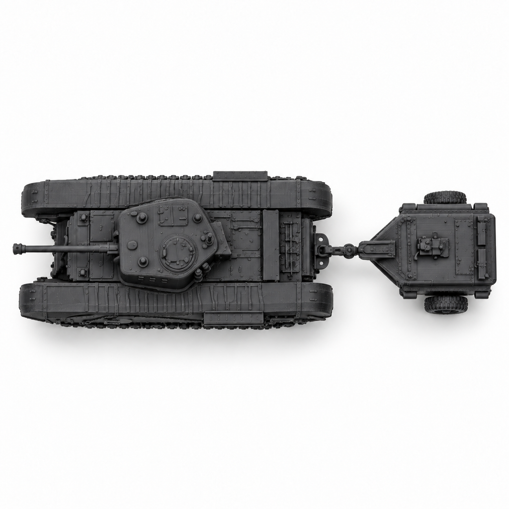 SSMODEL 1/72 1/144 WWII UK Churchill Crocodile A22F Trailer Resin Model TSS1014