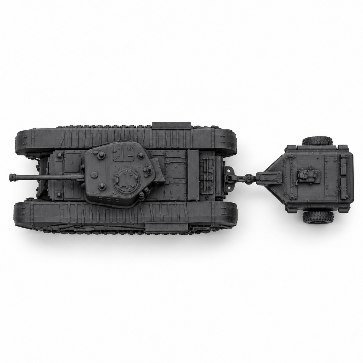SSMODEL 1/72 1/144 WWII UK Churchill Crocodile A22F Trailer Resin Model TSS1014 — detail view 5