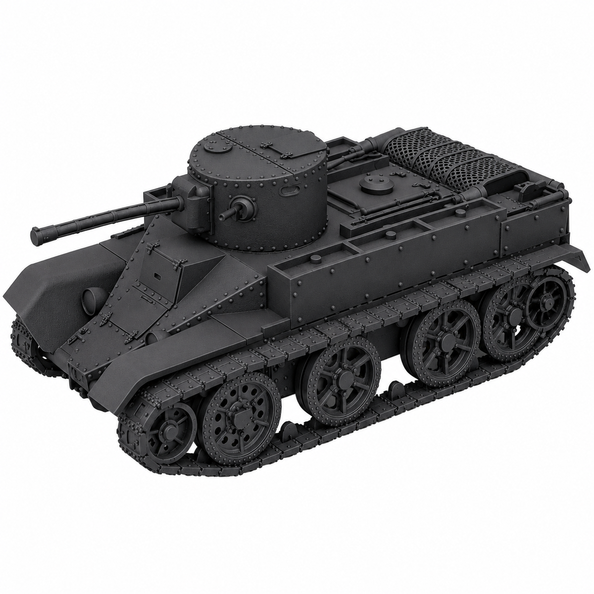 SSMODEL 1/72 1/144 Multi Scale KhBT-2 Soviet flamethrower tank Model Kit TSS0154 — detail view 9